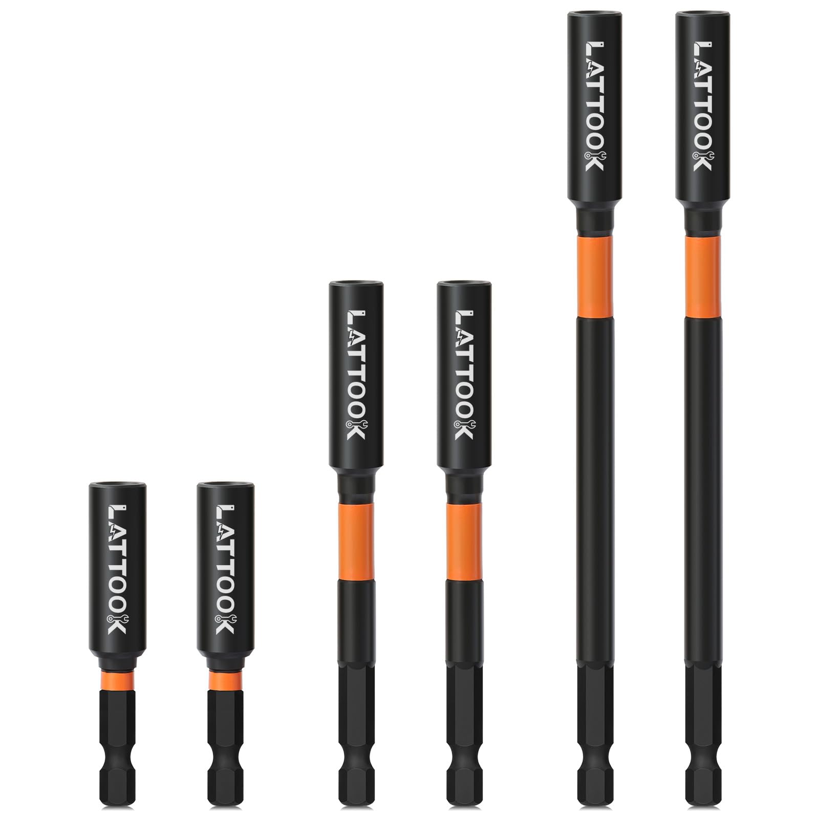 Drill Bit Extension Set, LATTOOK 6PCS Magnetic Drill Extension Bit